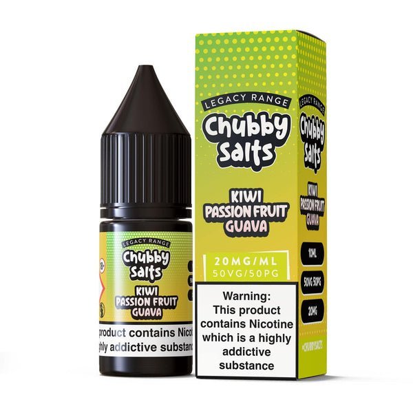 Buy Chubby Salt 10ml E - liquids Nic Salts - Box of 10 - Kiwi Passion Fruit Guava