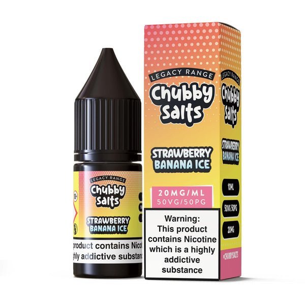 Buy Chubby Salt 10ml E - liquids Nic Salts - Box of 10 - Strawberry Banana Ice