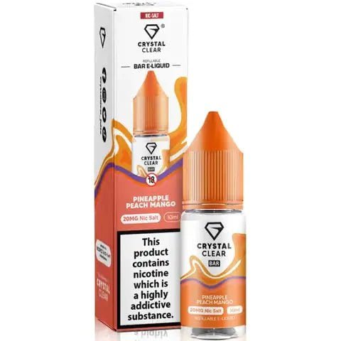 Buy Crystal Clear Nic Salts 10ml - Pack of 10 - Pineapple Peach Mango