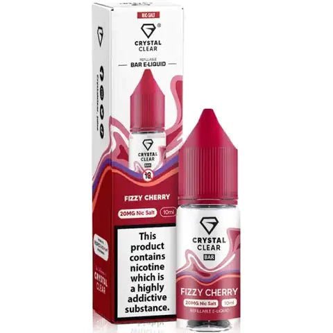 Buy Crystal Clear Nic Salts 10ml - Pack of 10 - Fizzy Cherry