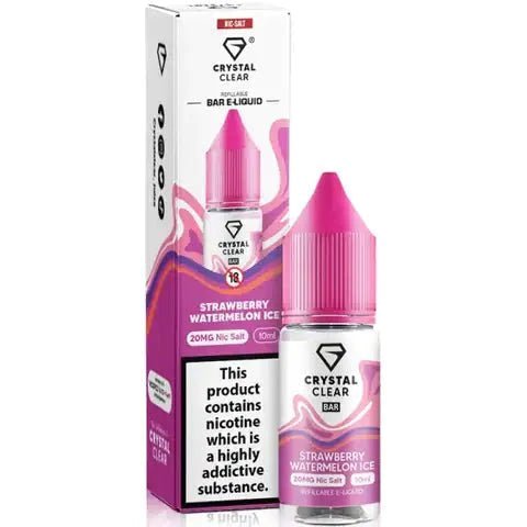 Buy Crystal Clear Nic Salts 10ml - Pack of 10 - Strawberry Watermelon Ice