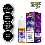 Buy Fruity Vapes Salt 10ml Nic Salts Box of 10 - Grape Ice