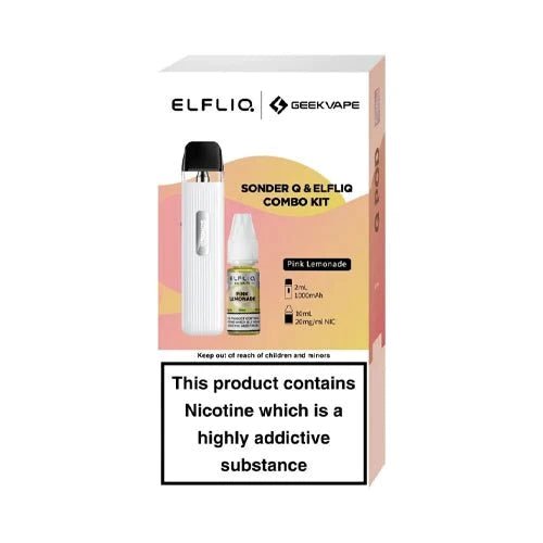 Buy Geekvape Sonder Q Pod Kit and Elfliq Salt Combo Deal - White - Pink Lemonade