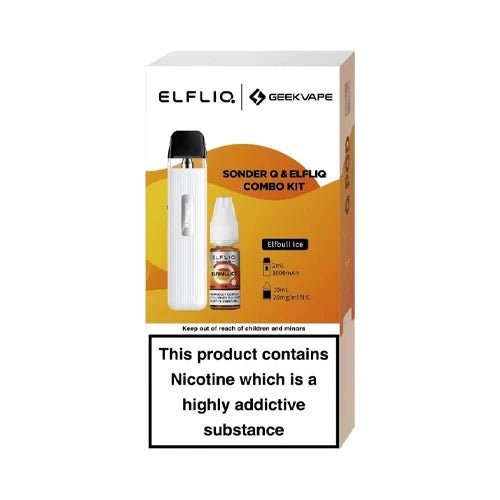 Buy Geekvape Sonder Q Pod Kit and Elfliq Salt Combo Deal - White - Elfbull Ice