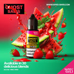 Buy GHOST 3500 Nic Salts 10ml - Box of 10 - Strawberry Watermelon Chew