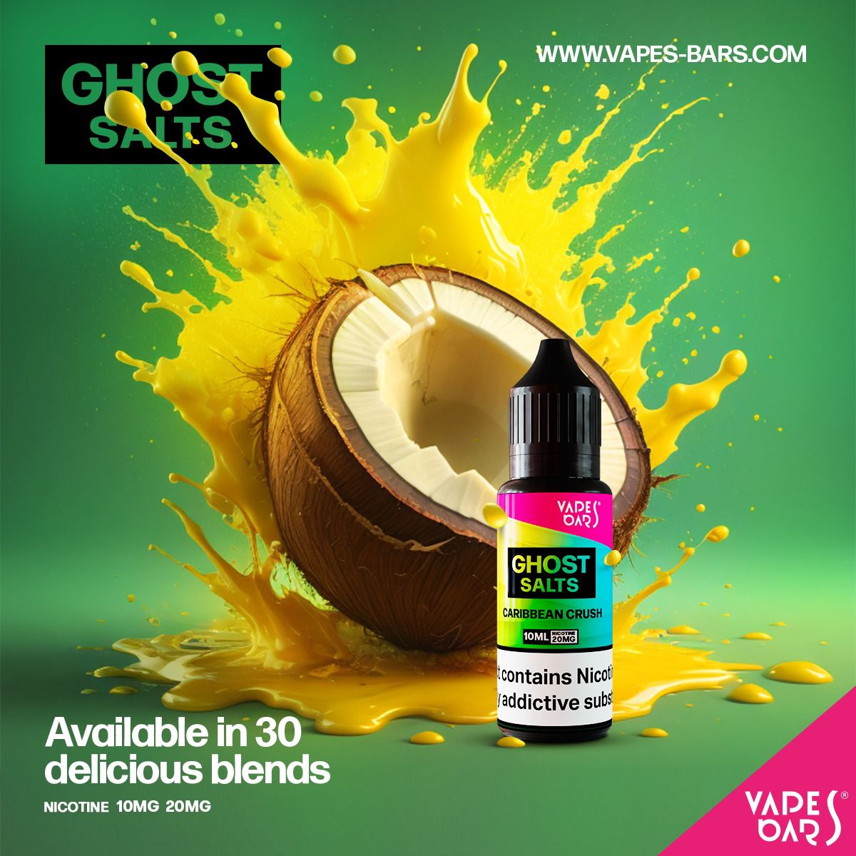 Buy GHOST 3500 Nic Salts 10ml - Box of 10 - Caribbean Crush
