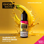 Buy GHOST 3500 Nic Salts 10ml - Box of 10 - Banana Foam Sweets