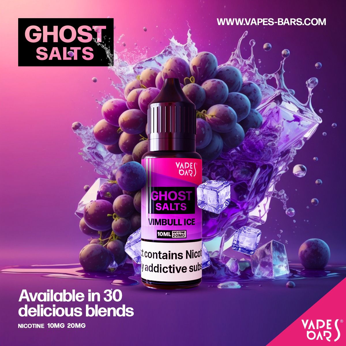 Buy GHOST 3500 Nic Salts 10ml - Box of 10 - Vimbull Ice