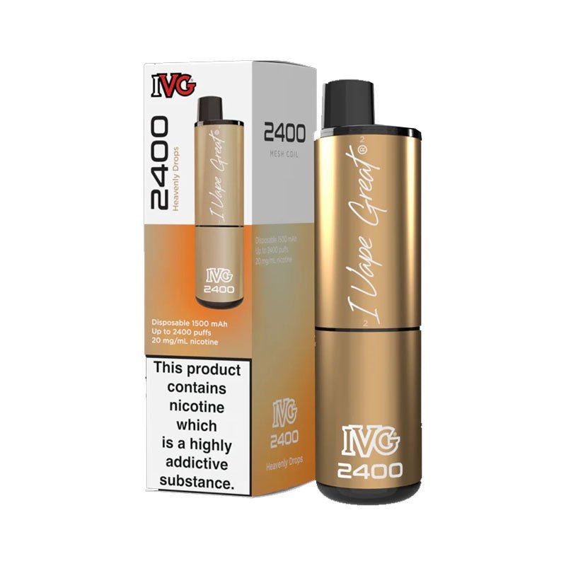 Buy IVG 2400 Puffs Disposable Vape Pod Device Box of 5 - Heavenly Drops