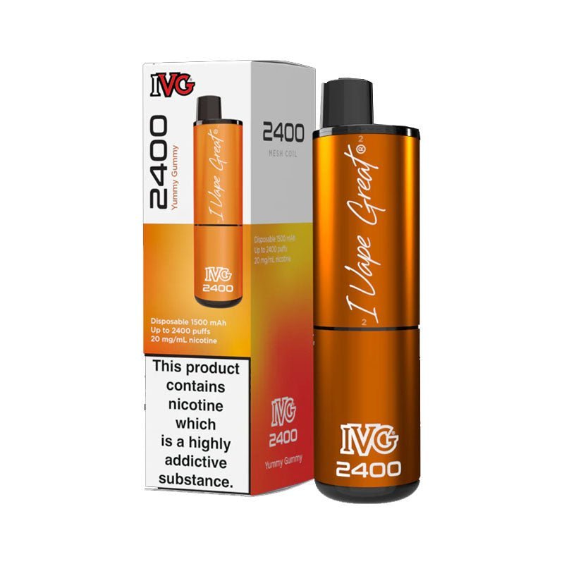 Buy IVG 2400 Puffs Disposable Vape Pod Device Box of 5 - Yummy Gummy