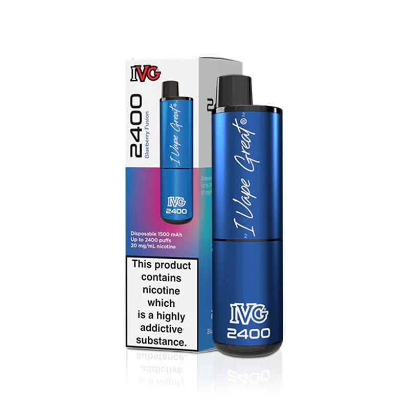 Buy IVG 2400 Puffs Disposable Vape Pod Device Box of 5 - Blueberry Fusion