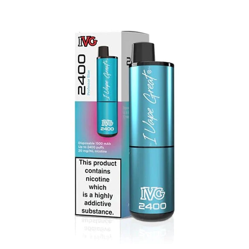 Buy IVG 2400 Puffs Disposable Vape Pod Device Box of 5 - Professor Blue
