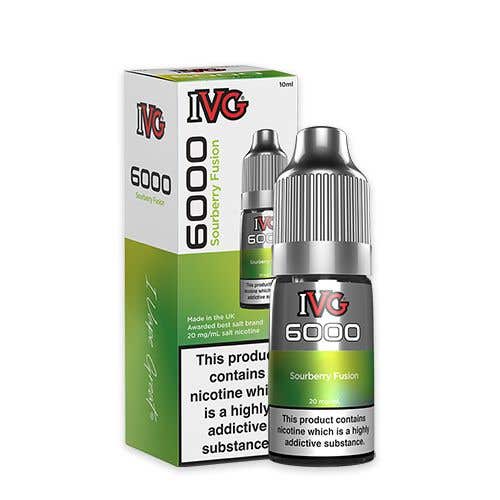 Buy IVG 6000 Nic Salt 10ml Bottle Box of 10 - Sourberry Fusion