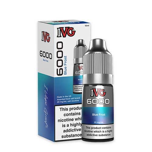 Buy IVG 6000 Nic Salt 10ml Bottle Box of 10 - Blue Frost