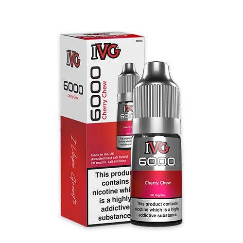 Buy IVG 6000 Nic Salt 10ml Bottle Box of 10 - Cherry Chew