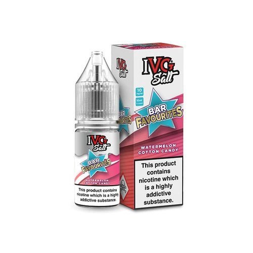 Buy IVG Nic Salt Bar Favourite 10ml E Liquid - Pack Of 10 - Watermelon Cotton Candy