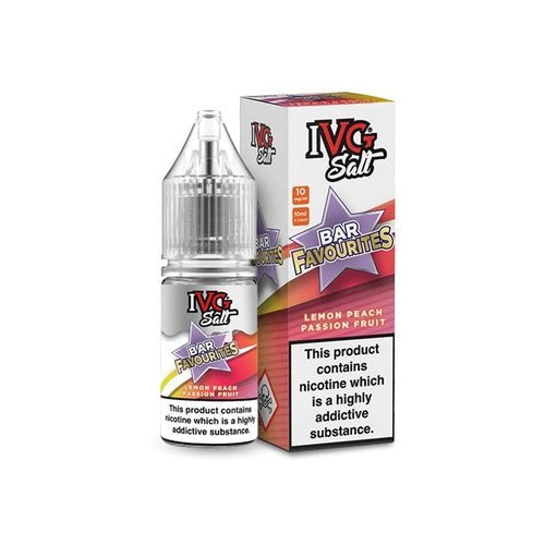 Buy IVG Nic Salt Bar Favourite 10ml E Liquid - Pack Of 10 - Lemon Peach Passion