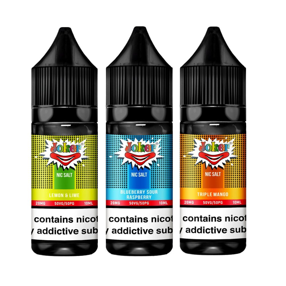 Buy Joker Nic Salt 10ml E - liquids - Box of 10 - Blueberry Sour Raspberry