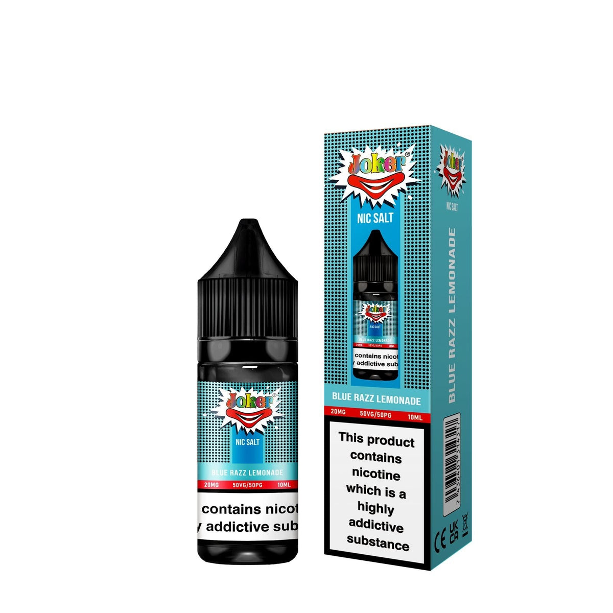 Buy Joker Nic Salt 10ml E - liquids - Box of 10 - Blue Razz Lemonade