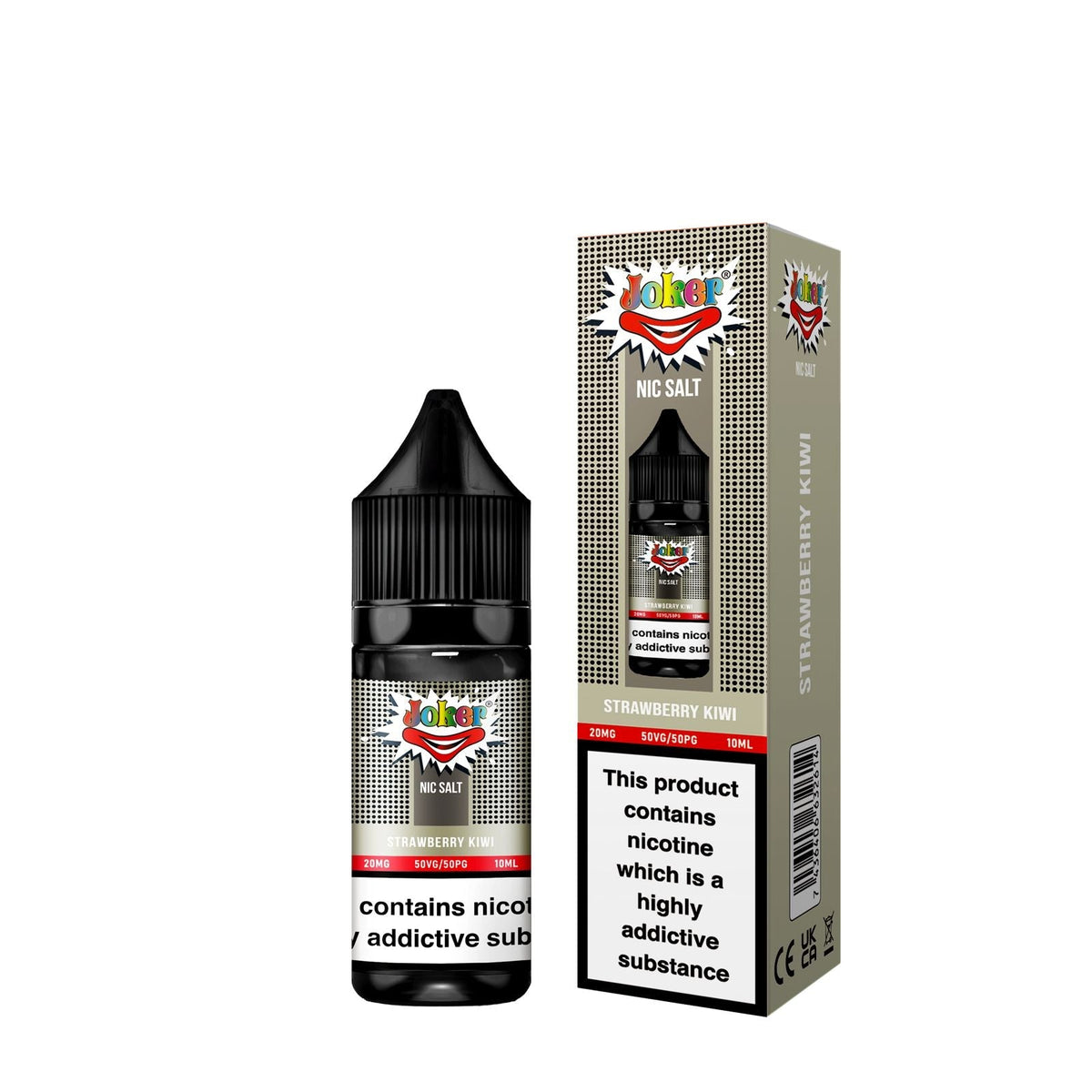 Buy Joker Nic Salt 10ml E - liquids - Box of 10 - Strawberry Kiwi