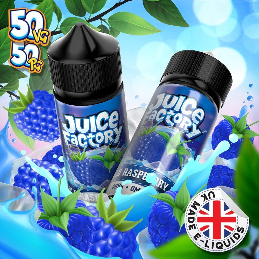 Buy Juice Factory E - Liquid 100ml E - liquids - Blue Raspberry Ice