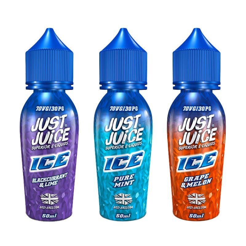 Buy Just Juice Ice Range 50ml Shortfill E - liquids - Grape and Melon
