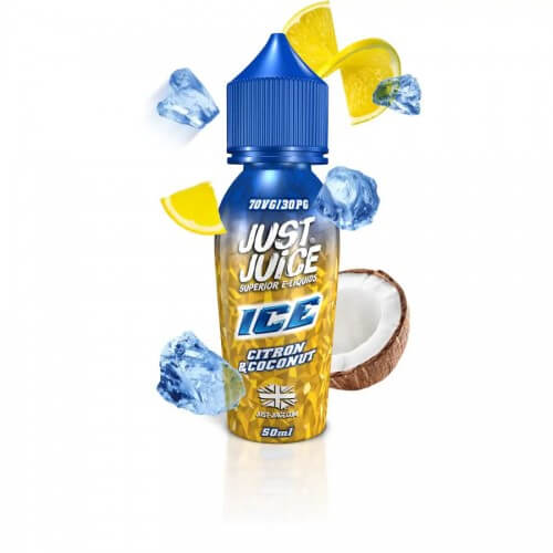 Buy Just Juice Ice Range 50ml Shortfill E - liquids - Citron and Coconut