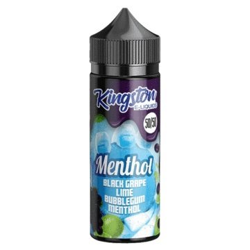 Buy Kingston 50/50 Menthol 100ML Shortfill - Blackgrape Lime Bubblegum Menthol