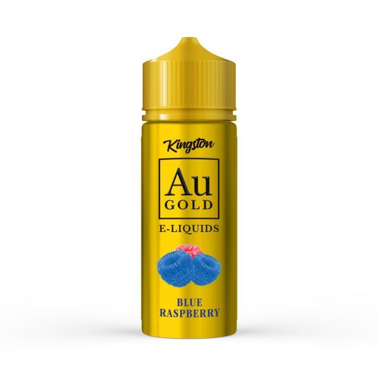 Buy Kingston AU Gold 100ml E - liquid Shortfill - Blue Raspberry