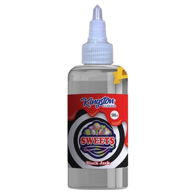 Buy Kingston E - liquids Sweets 500ml Shortfill - Black Jack