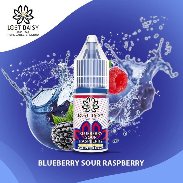 Buy Lost Daisy 5000 Bar Salt 10ml - Box of 10 - Blue Sour Raspberry