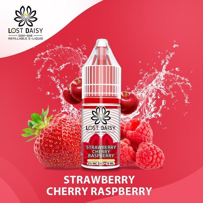 Buy Lost Daisy 5000 Bar Salt 10ml - Box of 10 - Strawberry Cherry Raspberry