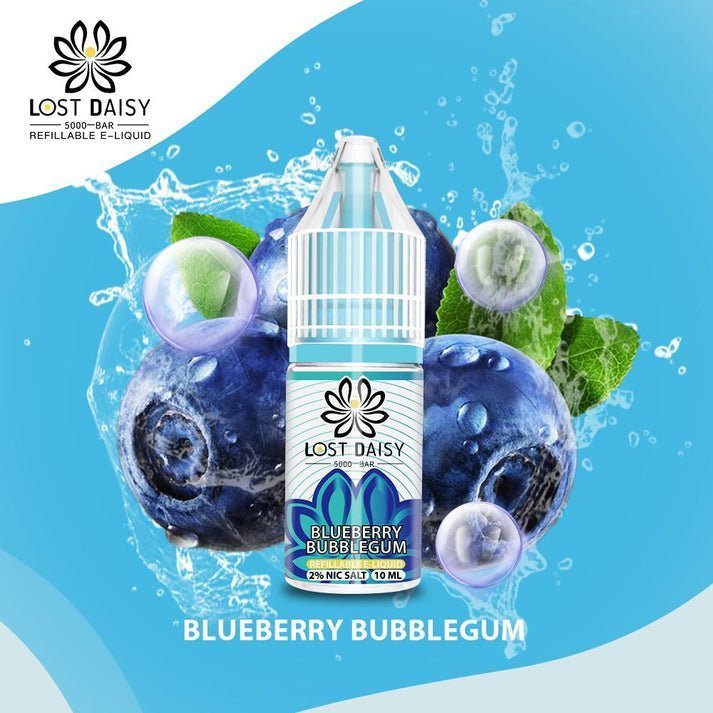 Buy Lost Daisy 5000 Bar Salt 10ml - Box of 10 - Blueberry Bubblegum