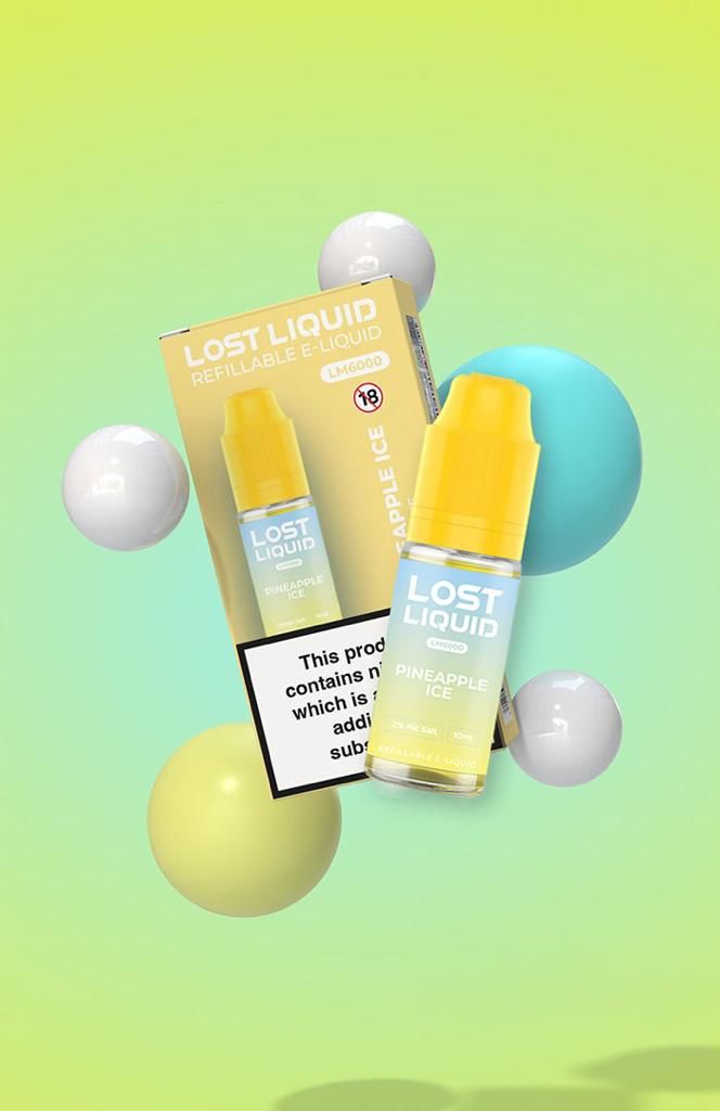 Buy Lost Liquid Nic Salt 10ml E - liquids (Box of 10) - Pineapple Ice