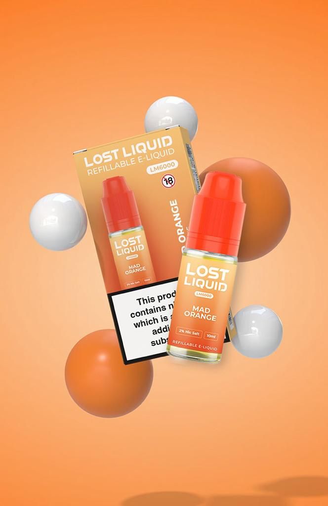 Buy Lost Liquid Nic Salt 10ml E - liquids (Box of 10) - Mad Orange