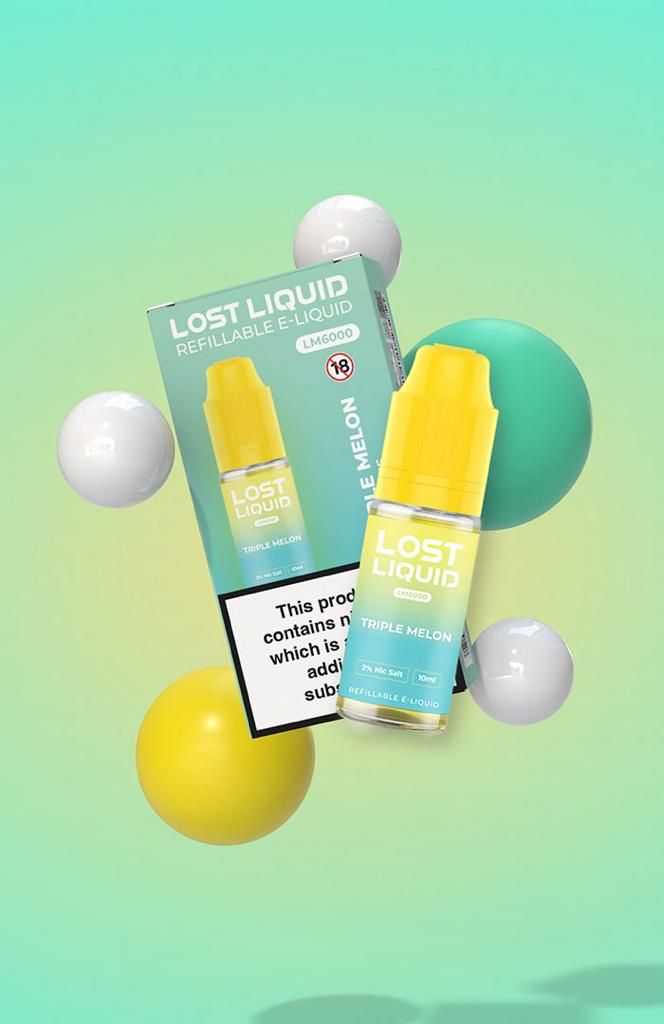 Buy Lost Liquid Nic Salt 10ml E - liquids (Box of 10) - Triple Melon