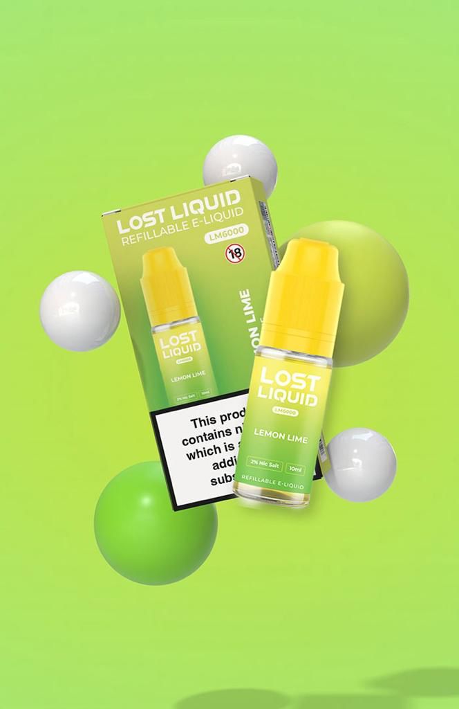 Buy Lost Liquid Nic Salt 10ml E - liquids (Box of 10) - Lemon Lime