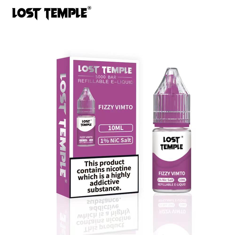 Buy Lost Temple Nic Salts 10ml - Box of 10 - Fizzy VMT