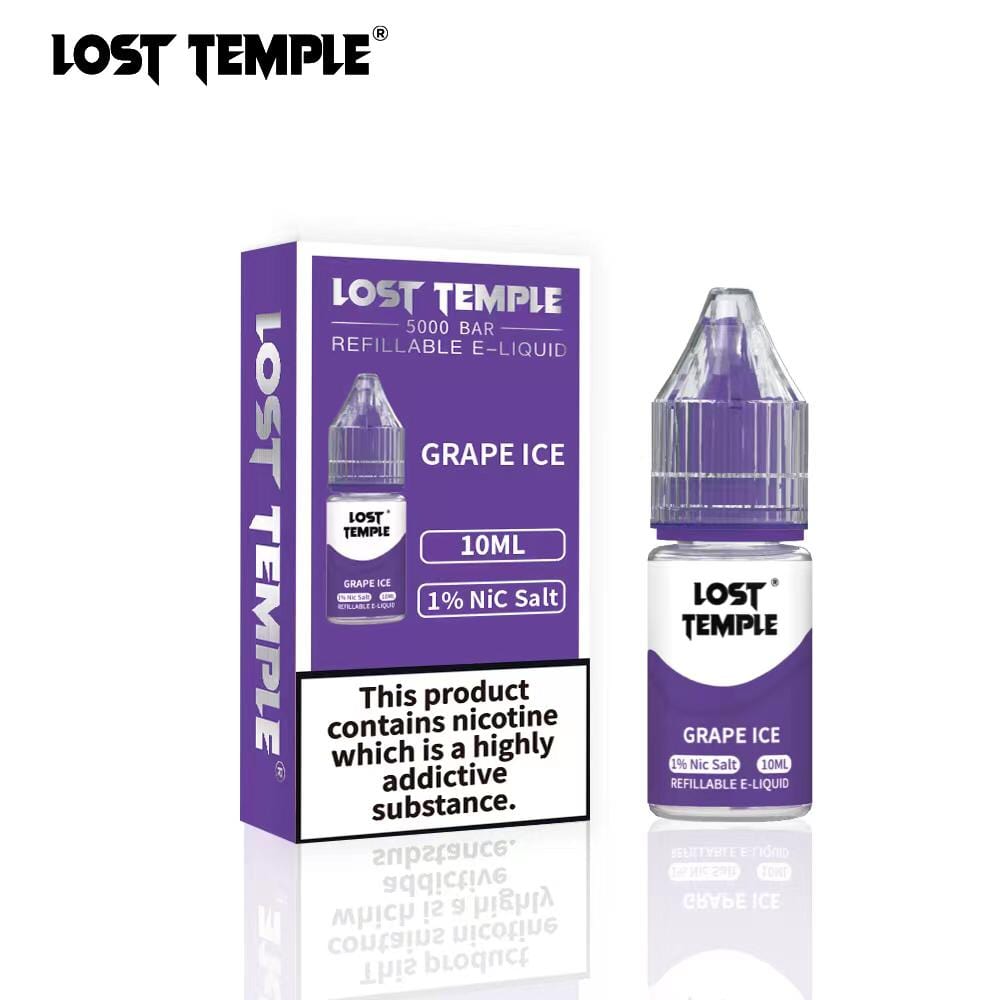 Buy Lost Temple Nic Salts 10ml - Box of 10 - Grape Ice