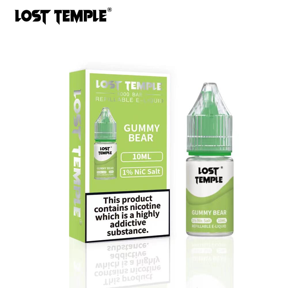 Buy Lost Temple Nic Salts 10ml - Box of 10 - Gummy Bear