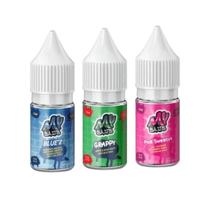 Buy My Salts 10ml Nic Salt (Pack of 10) - Blue'z