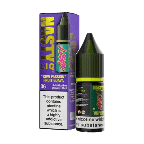 Buy Nasty Liq Salt 10ml E - Liquids Box of 10 - Kiwi Passion Fruit Guava