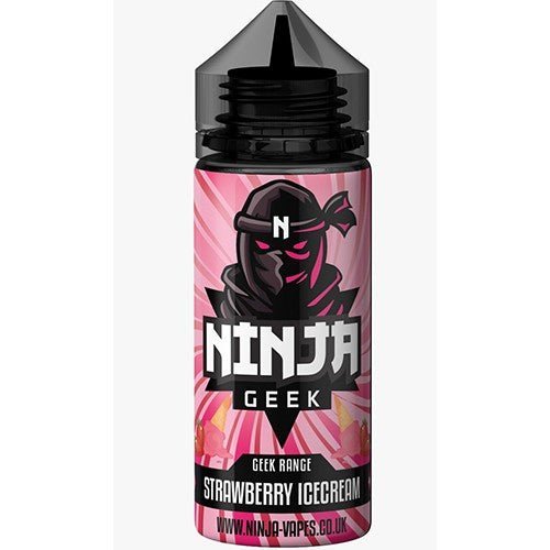 Buy Ninja Geek E liquid 100ML Shortfill - Strawberry Ice cream