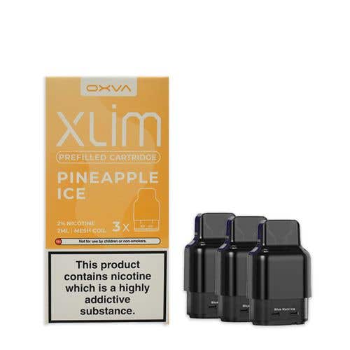 Buy Oxva Xlim Prefilled E - liquid Pods Cartridges - Pack of 3 - Pineapple Ice