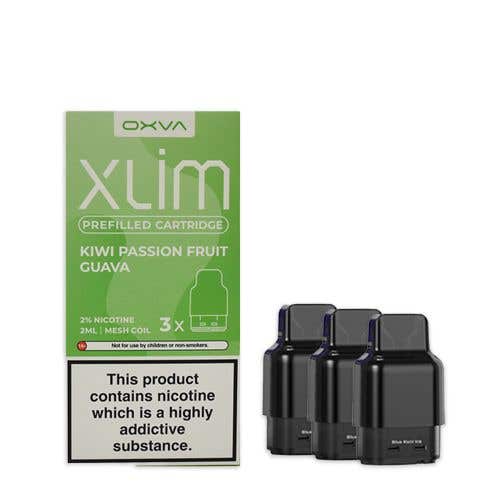 Buy Oxva Xlim Prefilled E - liquid Pods Cartridges - Pack of 3 - Kiwi Passion Fruit Guava