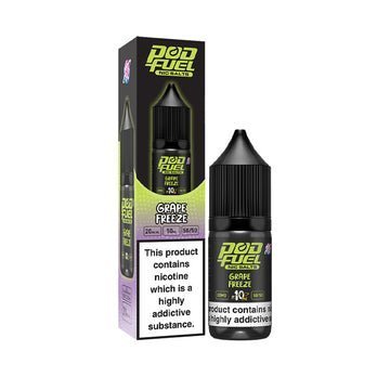 Buy Pod Fuel Nic Salts 10ml E - liquid - Box of 10 - Grape Freeze