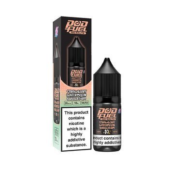 Buy Pod Fuel Nic Salts 10ml E - liquid - Box of 10 - Strawberry Watermelon Bubblegum