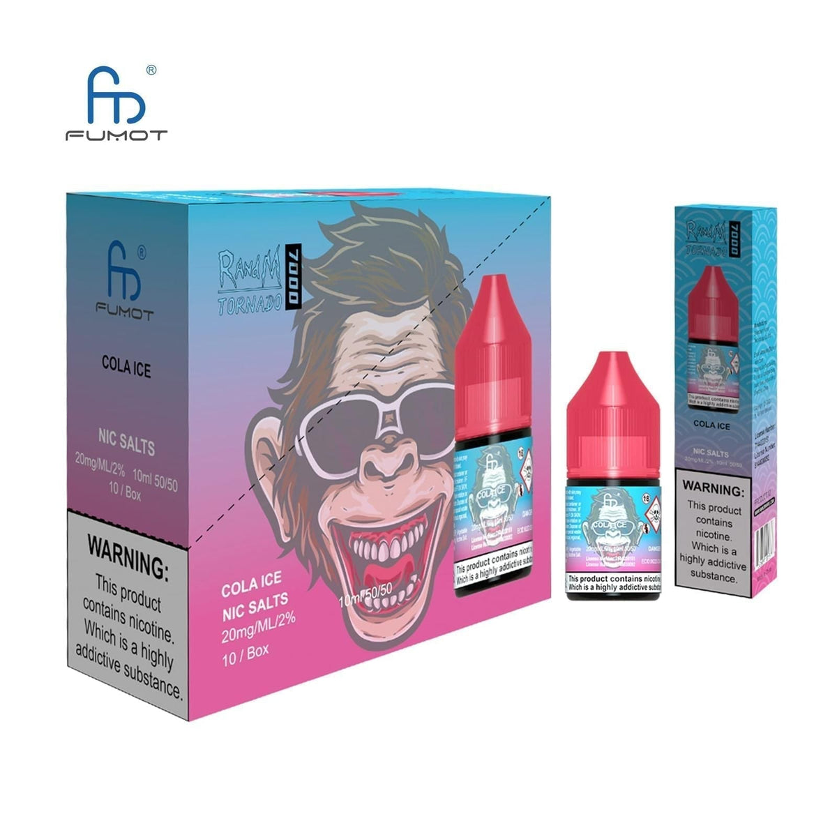 Buy R and M 7000 Nic Salt 10ml - Box of 10 - Cola Ice