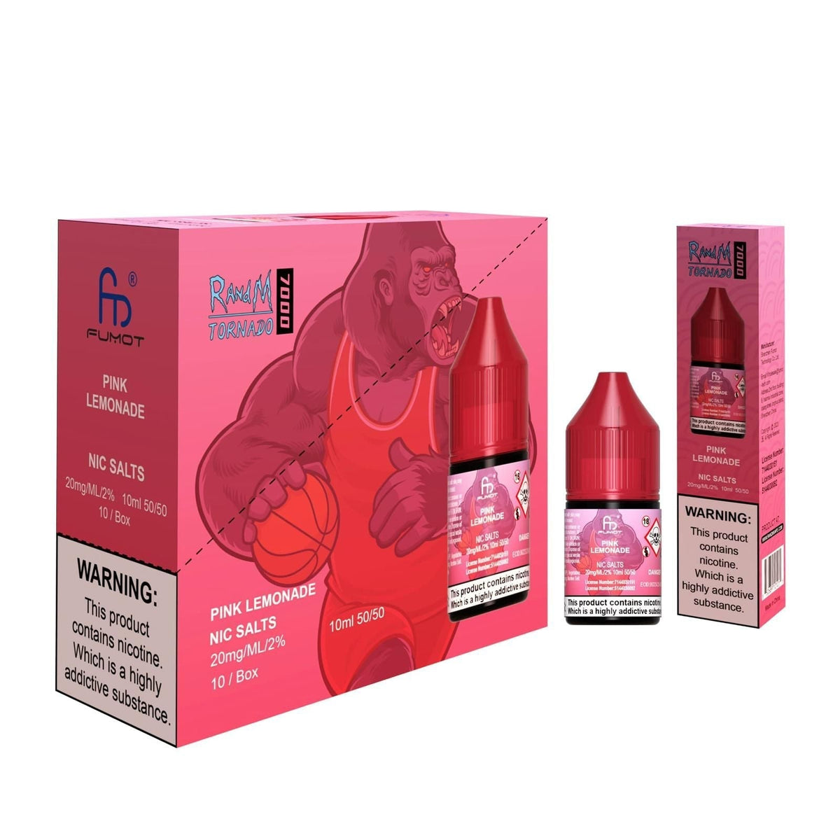 Buy R and M 7000 Nic Salt 10ml - Box of 10 - Pink Lemonade