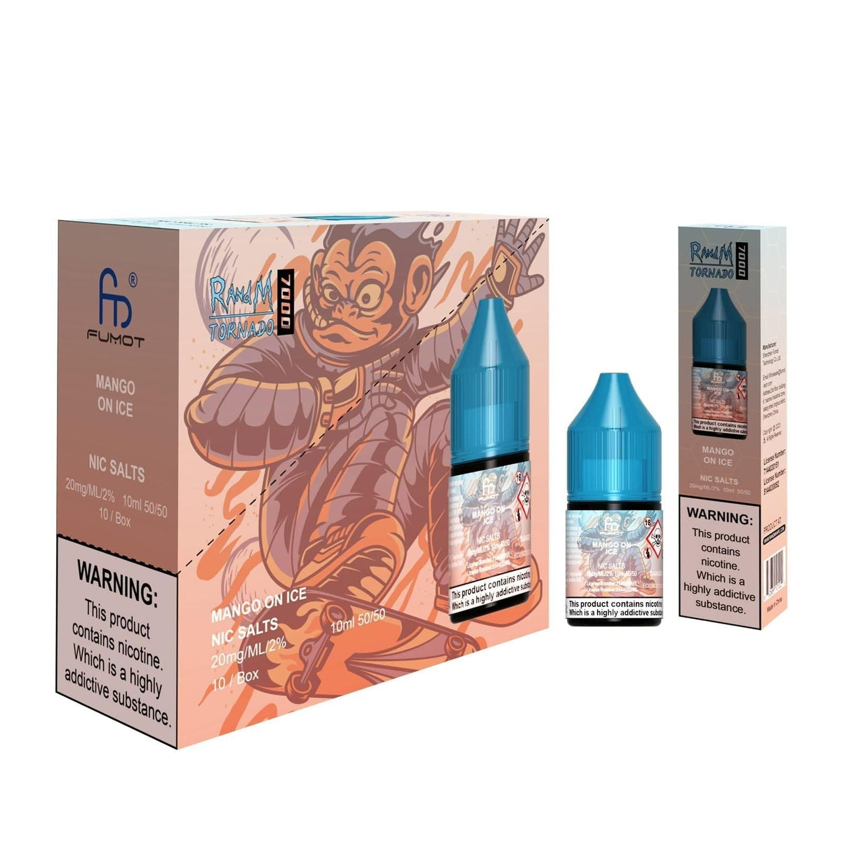 Buy R and M 7000 Nic Salt 10ml - Box of 10 - Mango On Ice